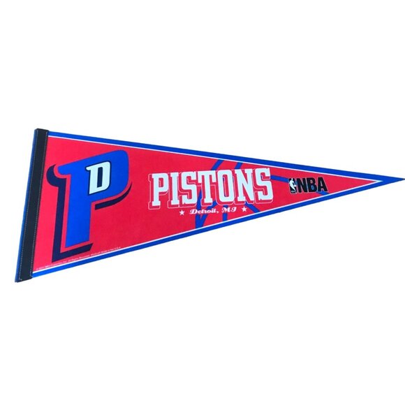 Detroit Pistons NBA Team Felt Pennant 2012 Wincraft 12 X 30" - Picture 1 of 6